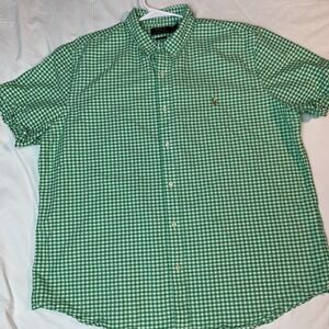 Polo Ralph Lauren Men's Short Sleeve XXL Classic Button Down Flesh Pony Workwear